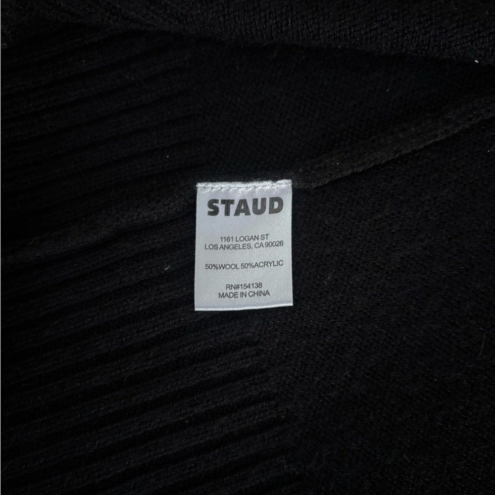 STAUD Black Long Sleeve Sweater Dress - Picture 6 of 9